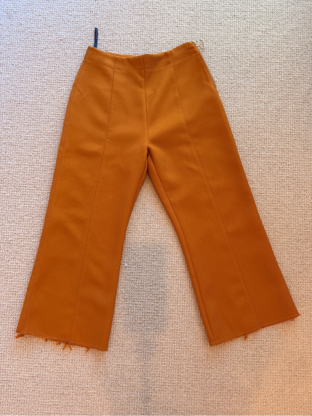 TopShop Cropped Wide-Leg Pants in Burnt Orange